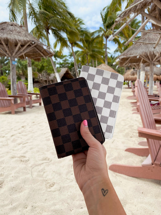 Checkered Passport Holder
